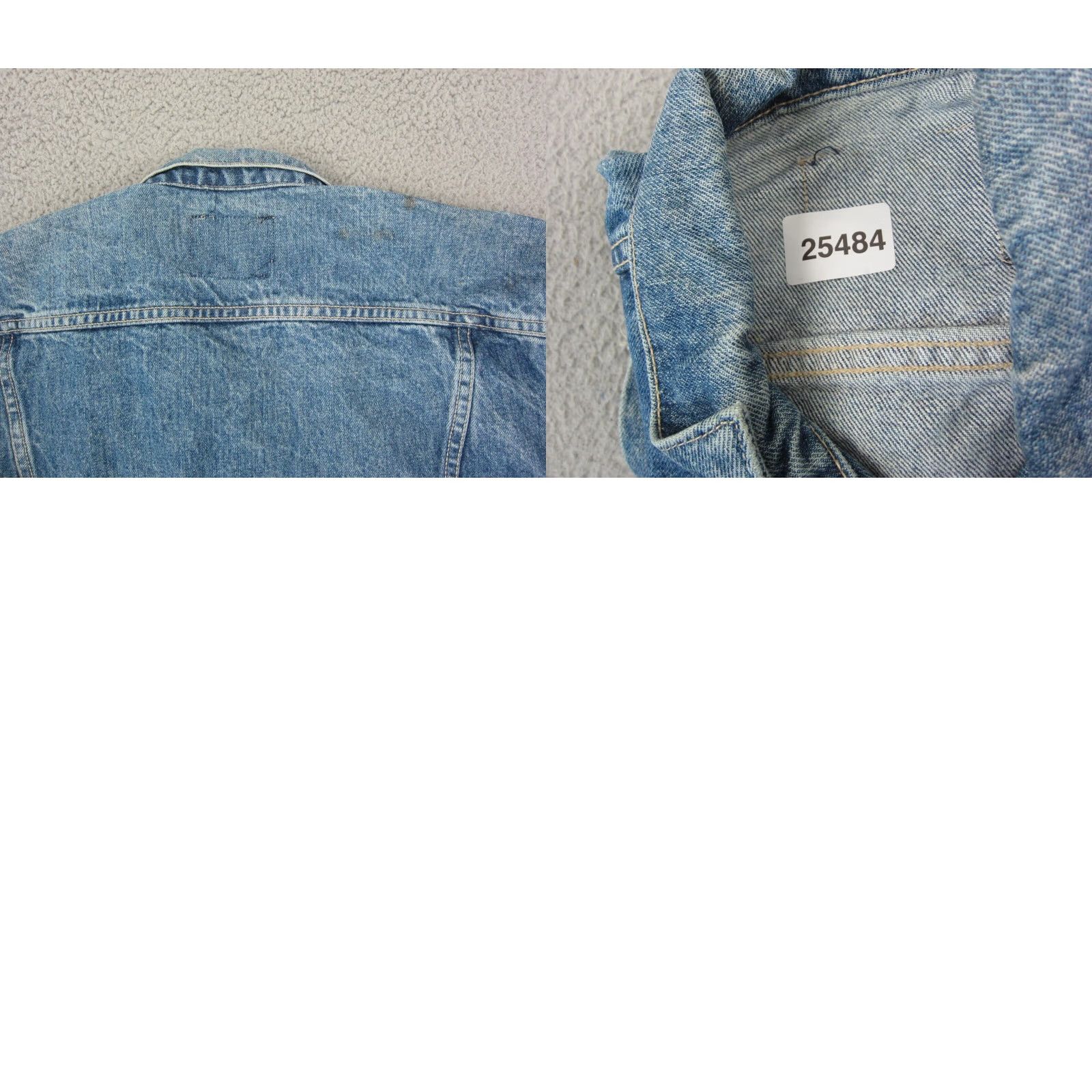 Levi's VINTAGE Levi's Trucker Jacket Mens L Blue Denim Button Regular 80s 90s Casual Workwear Jeans Style Bomber Jacket Boys Mens Size US 33 - 10 Thumbnail