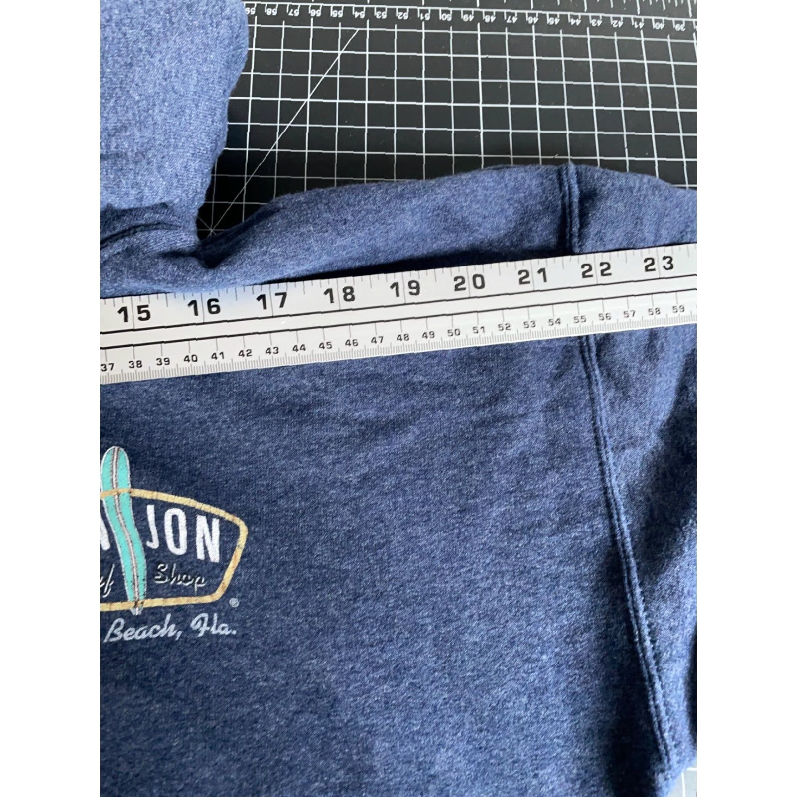 Ron Jon Surf Shop Ron Jon Surf Shop Hoodie Adult Medium Blue Pullover Sweatshirt Graphic Print Cars Classic Car Mens Size US M / EU 48-50 / 2 - 7 Thumbnail