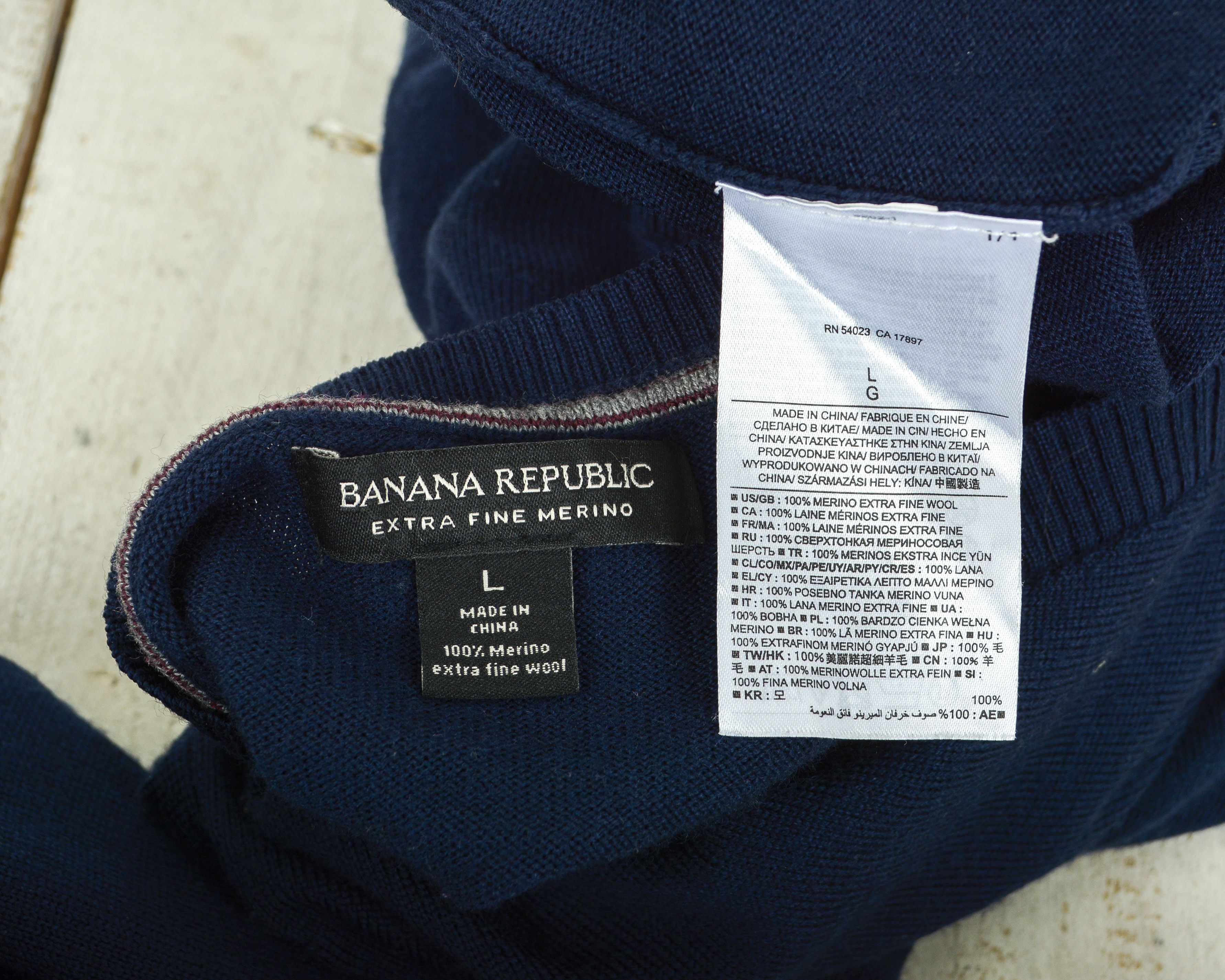 Banana Republic Sweater XL Cotton Knit Black Jumper Pullover Sweatshirt Top Size US XL / EU 56 / 4 - 4 Thumbnail