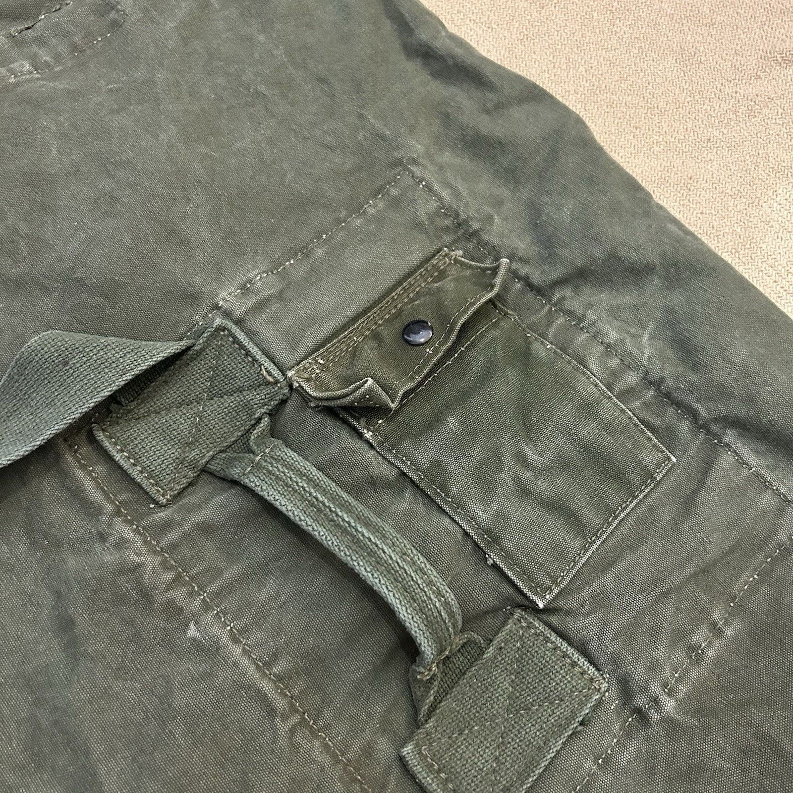 Vintage Vintage 70s US Army OD Canvas Duffle Cargo Vietnam Era Bag Size ONE SIZE - 2 Thumbnail
