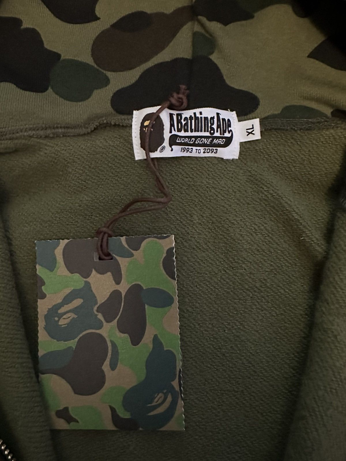 Bape BAPE 1st camo multi shark full zip hoodie green Size US XL / EU 56 / 4 - 8 Thumbnail