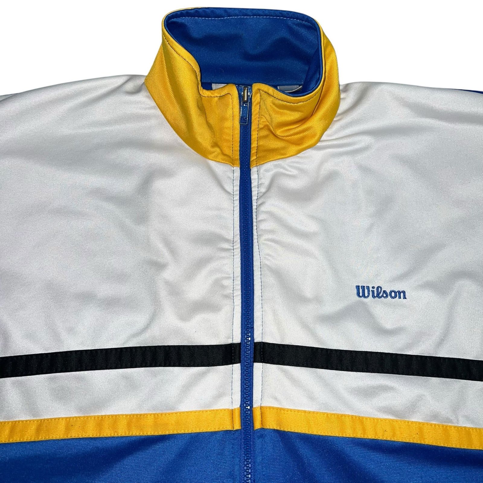 Wilson Vintage Wilson Athletic Shirt Jacket Full Zip Long Sleeve Size US L / EU 52-54 / 3 - 3 Thumbnail