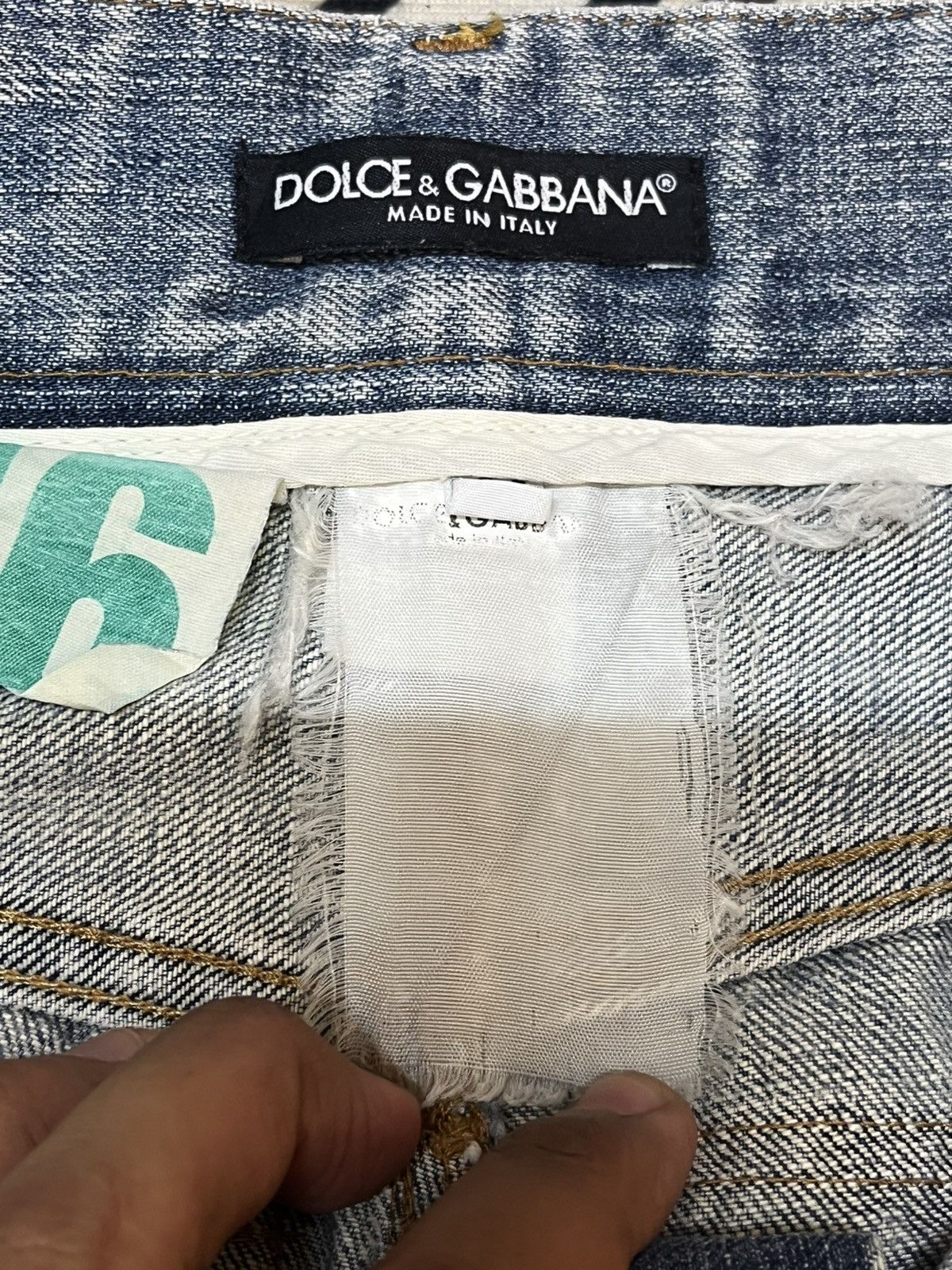 Dolce & Gabbana Vintage Dolce&Gabbana Double Zipper Ripped Distressed Denim Size US 31 - 14 Thumbnail