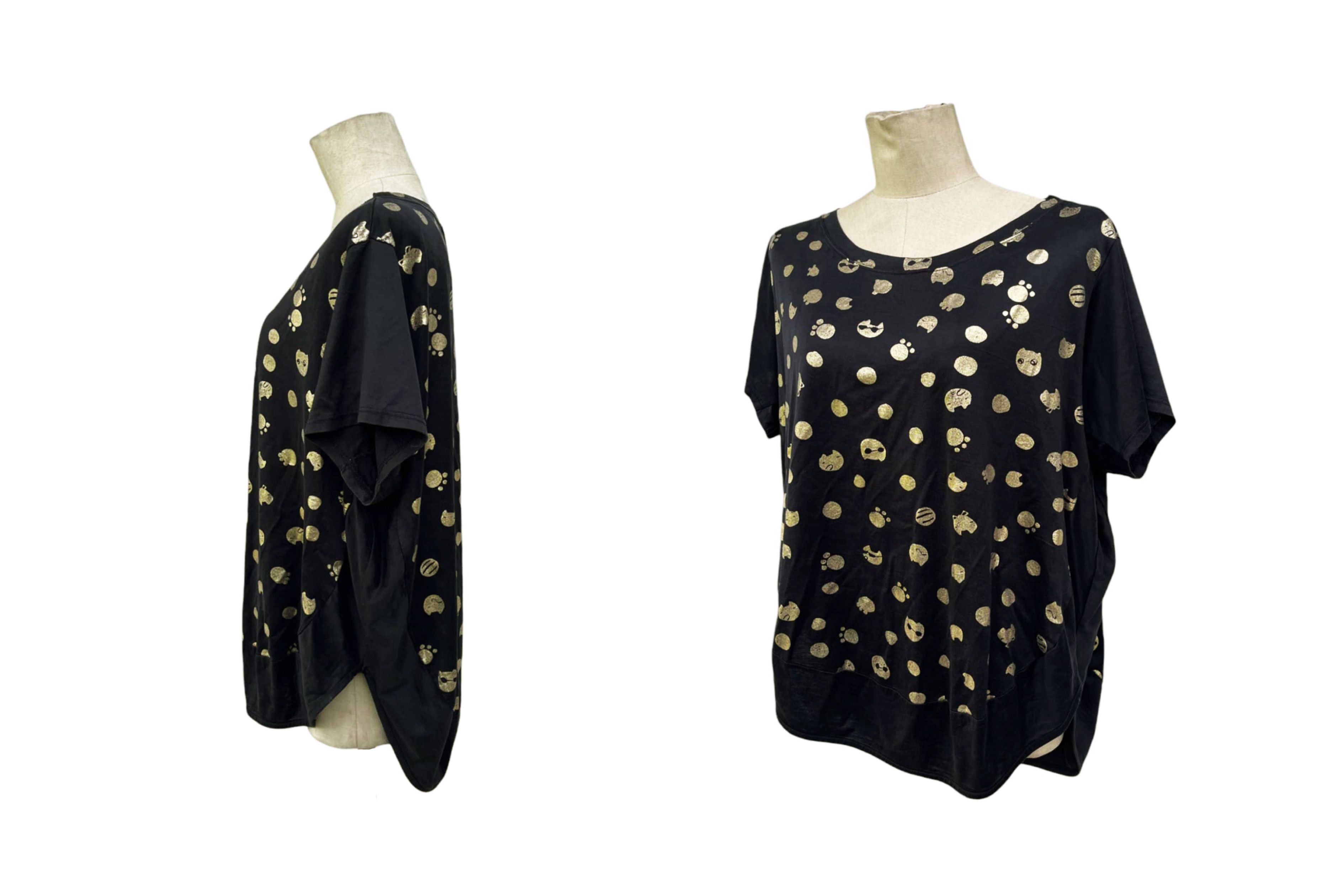 Tsumori Chisato Tsumori Chisato oversized t shirt // tunic top, CATS printed Size M / US 6-8 / IT 42-44 - 7 Thumbnail