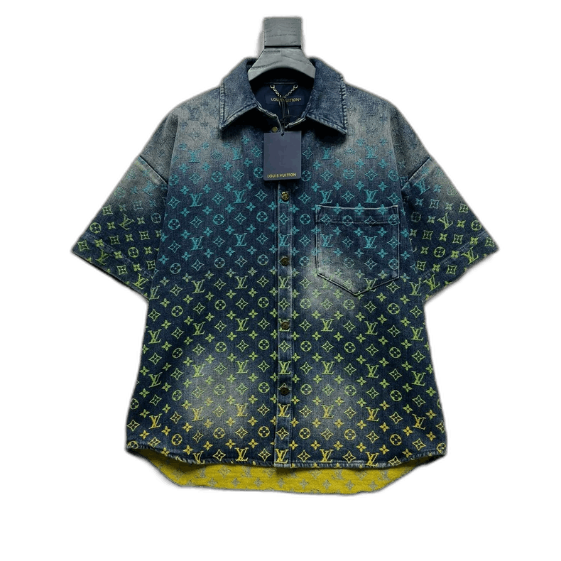 Louis Vuitton Louis Vuitton LV Gradient Logo Denim Shirt - dmc Size XS / US 0-2 / IT 36-38 - 1 Thumbnail