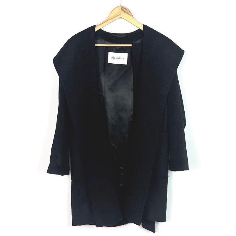 Max Mara Max Mara Black camel hair coat Size S / US 4 / IT 40 - 1 Thumbnail