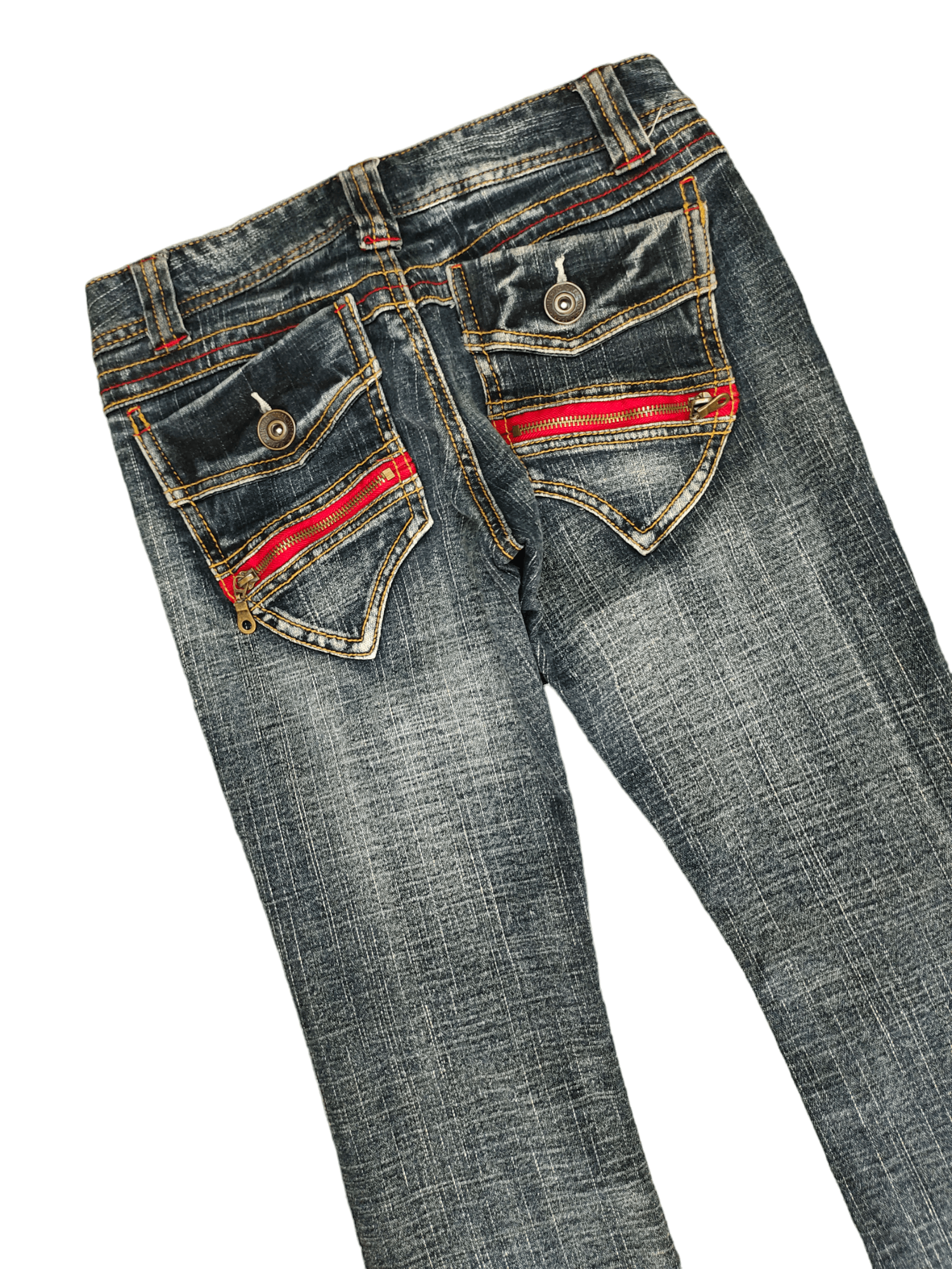 If Six Was Nine Flare Jeans Bcbg Distress Faded Low Rise Boot Cut Y2k Size US 27 - 5 Thumbnail