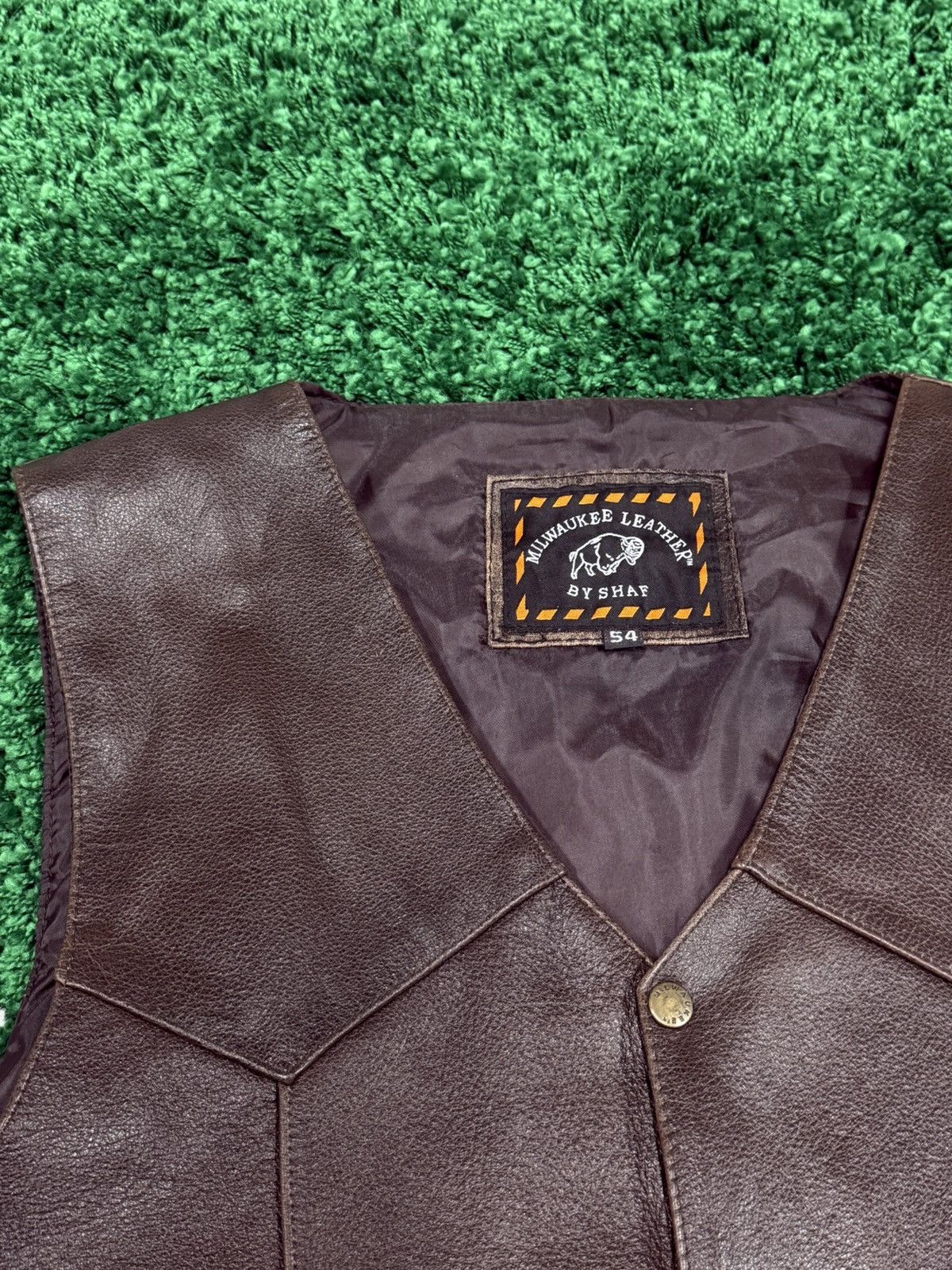 Vintage Vintage Soft Leather Biker Eagle Live to Ride Harley Vest Size US XL / EU 56 / 4 - 5 Thumbnail