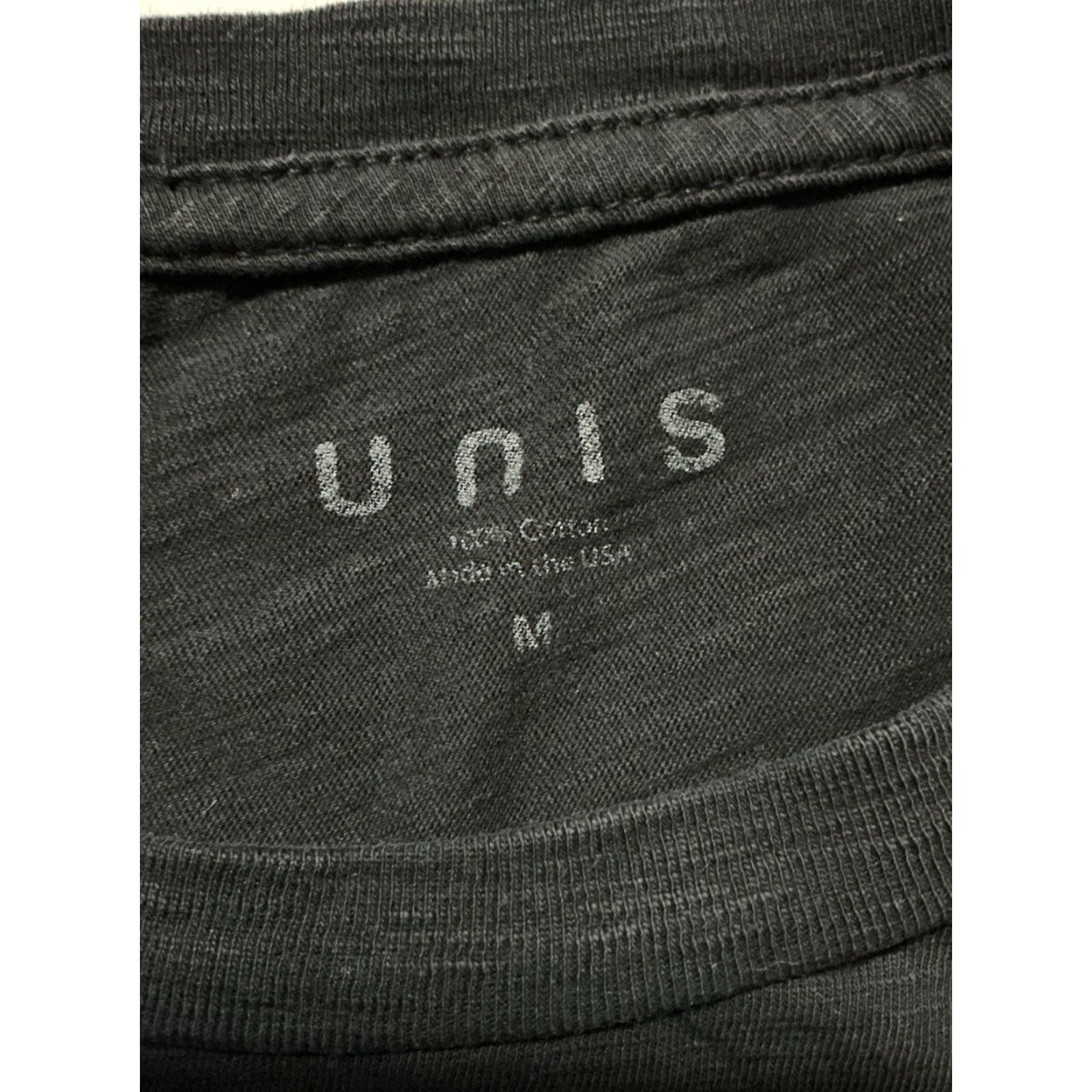 Unis VINTAGE Unis 100% Cotton Black Crewneck S/S Pocket T-Shirt Sz. M Men Shirt Size US M / EU 48-50 / 2 - 5 Thumbnail