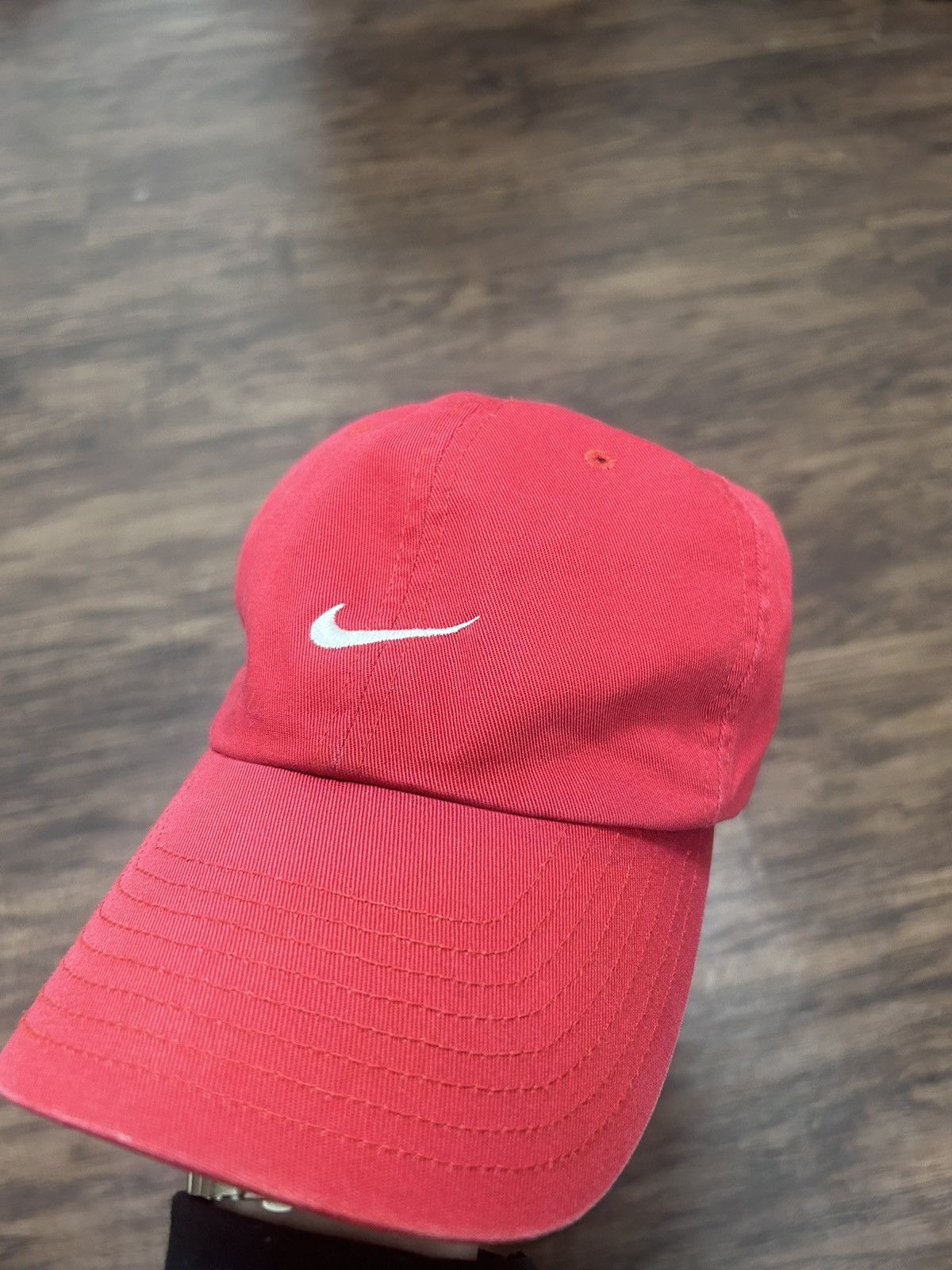 Nike × Vintage Nike y2k red adjustable dad hat cap Size ONE SIZE - 1 Thumbnail
