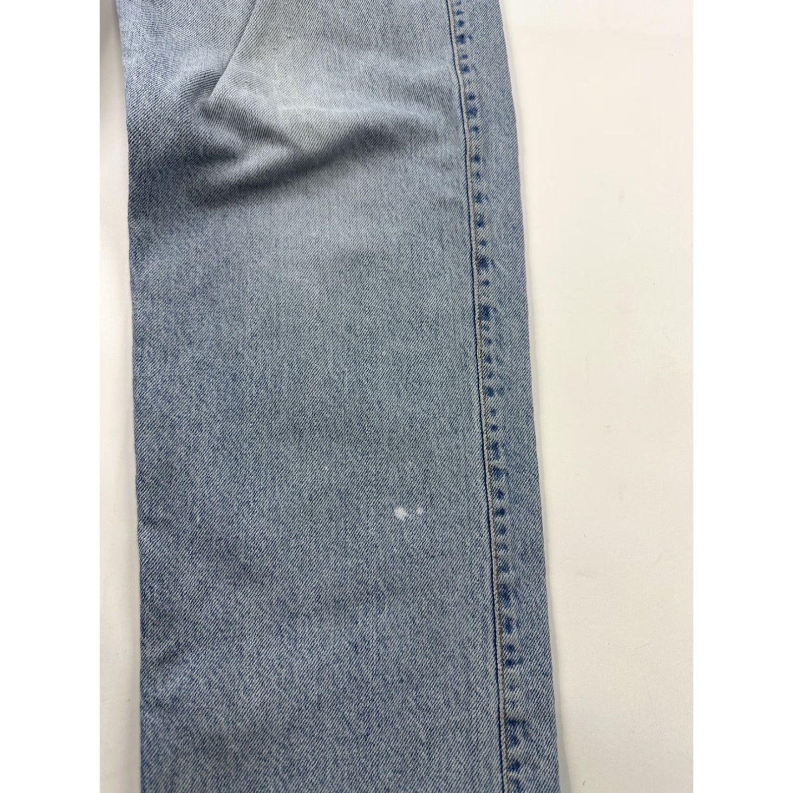 Levi's VINTAGE Levi’s 540 Jeans Mens 31x33 Orange Tab Brown Tab 5-Pocket Denim Regular Straight Blue Leather Belt Loops Zip 33 Inseam IP Cand For Mexico Size US 31 - 4 Thumbnail