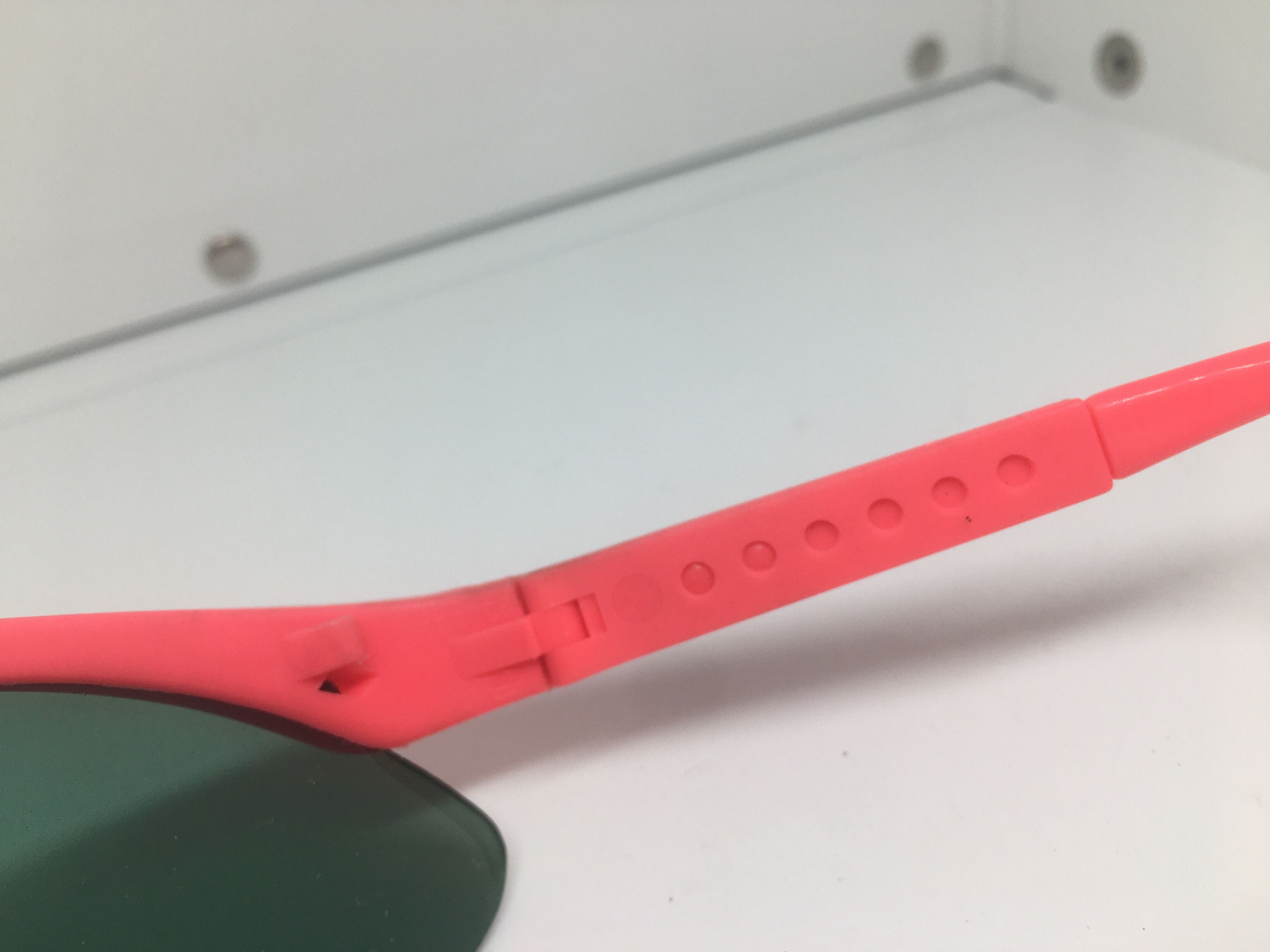 Vintage Vintage 70s Bolle Wrapped Pink Half Rim Sunglasses Frame Size ONE SIZE - 4 Thumbnail