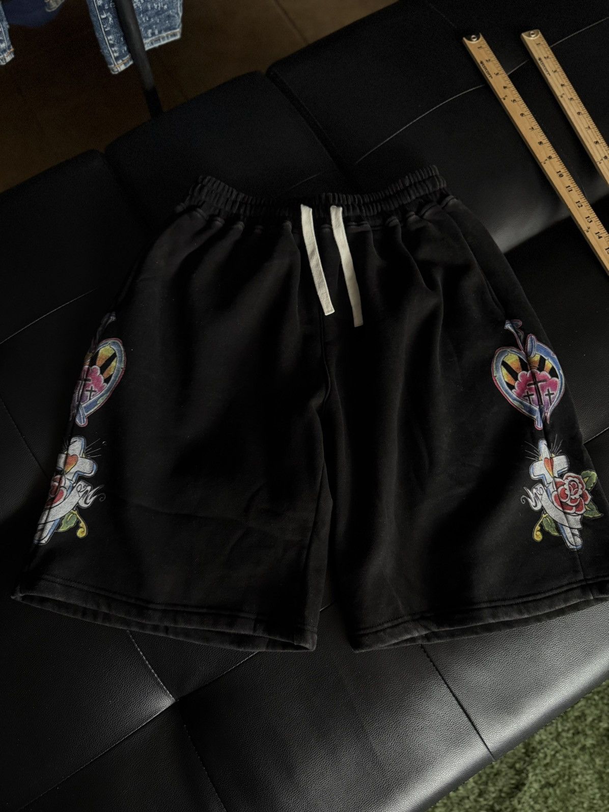 Other We Are Righteous Black Cotton Shorts Size Large (NEW) Size US 31 - 5 Thumbnail