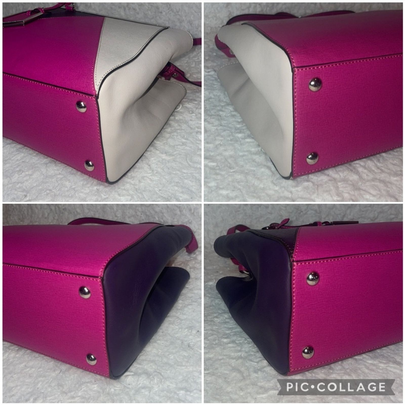 Fendi Fendi 2Jours Petite Geometric Satchel Magenta Multi Size ONE SIZE - 10 Thumbnail
