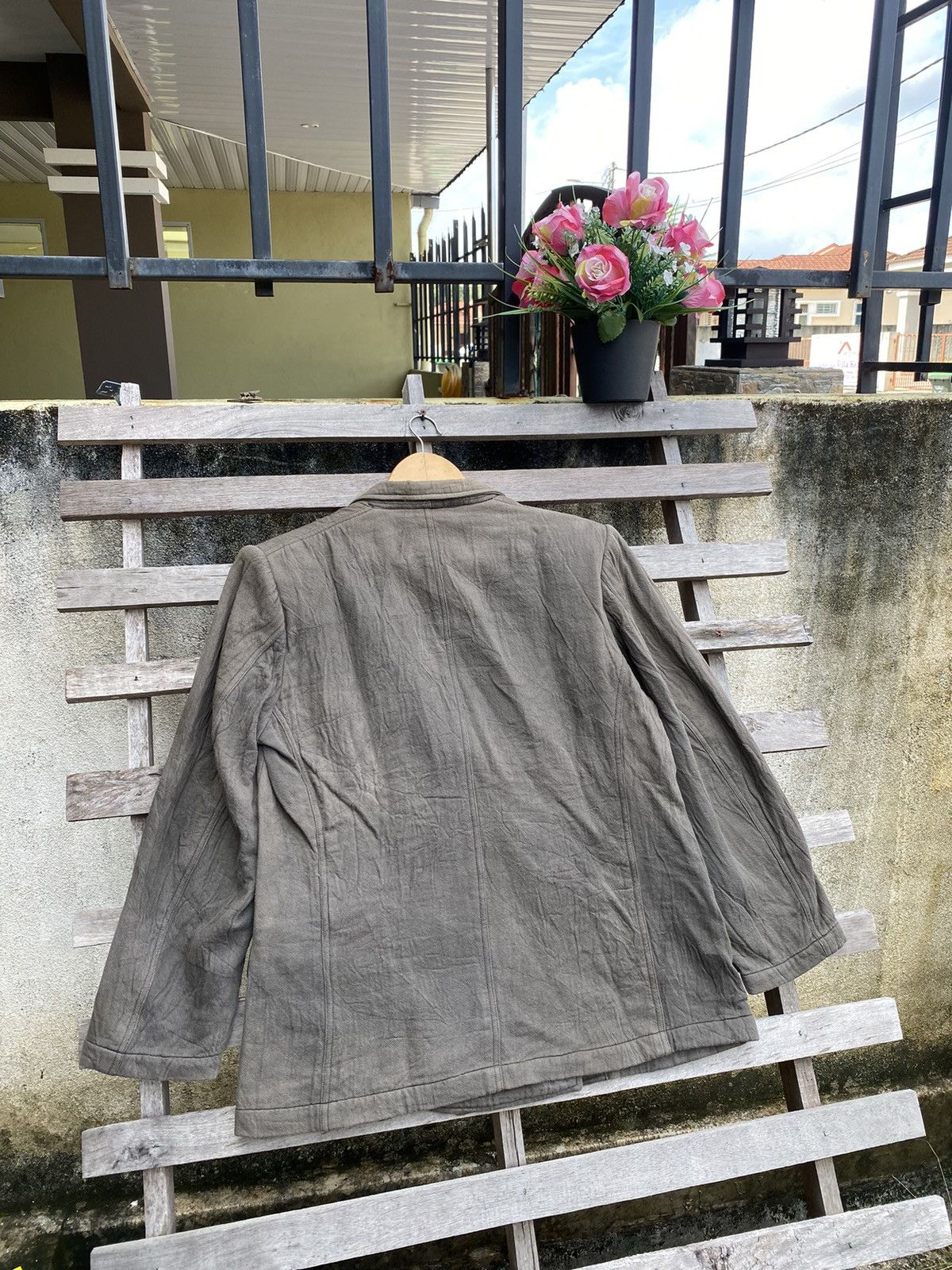 Issey Miyake 🔥 Sunfaded 🔥 Vintage Issey Miyake Double Breasted Jacket Size US L / EU 52-54 / 3 - 8 Thumbnail
