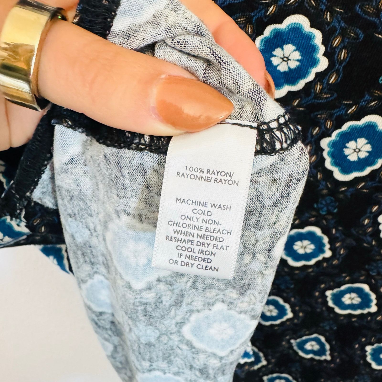 Loft LOFT Black White Blue Print Half Sleeve $68 Blouse Shirt XS Size XS / US 0-2 / IT 36-38 - 11 Thumbnail
