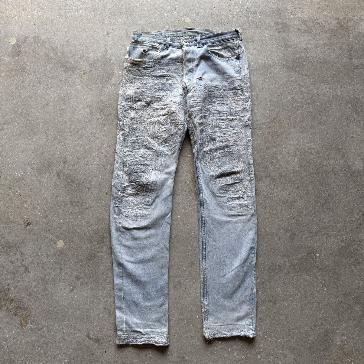 Levi's Vintage Levi's Boro Sashiko DESTROYED Repair Denim Size US 32 / EU 48 - 11 Thumbnail