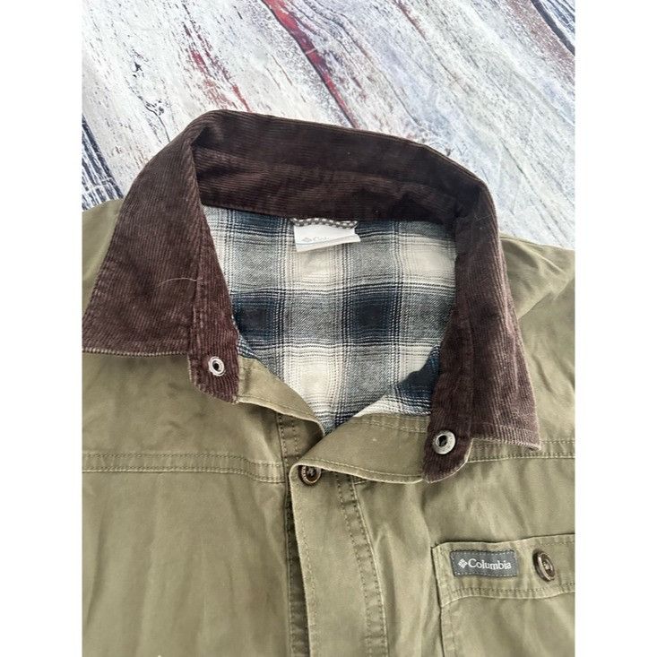 Columbia Columbia Outdoor Olive Utility Chore Jacket with Plaid Linin Size US L / EU 52-54 / 3 - 4 Thumbnail