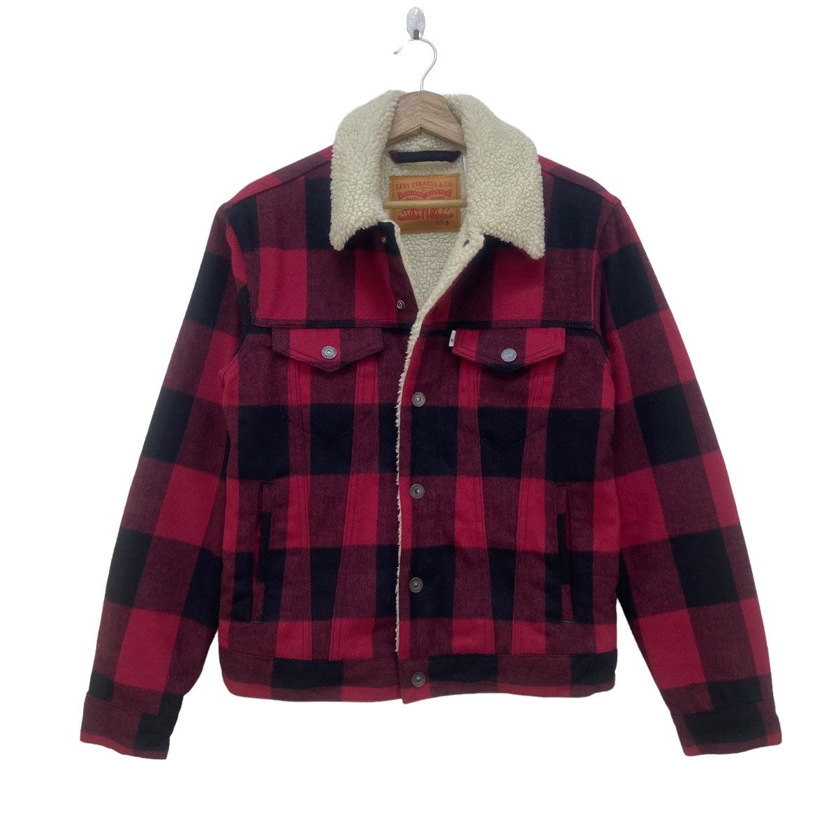 Levi's Levi’s Fleece Sherpa Plaid Tartan Trucker Jacket Size US S / EU 44-46 / 1 - 3 Thumbnail