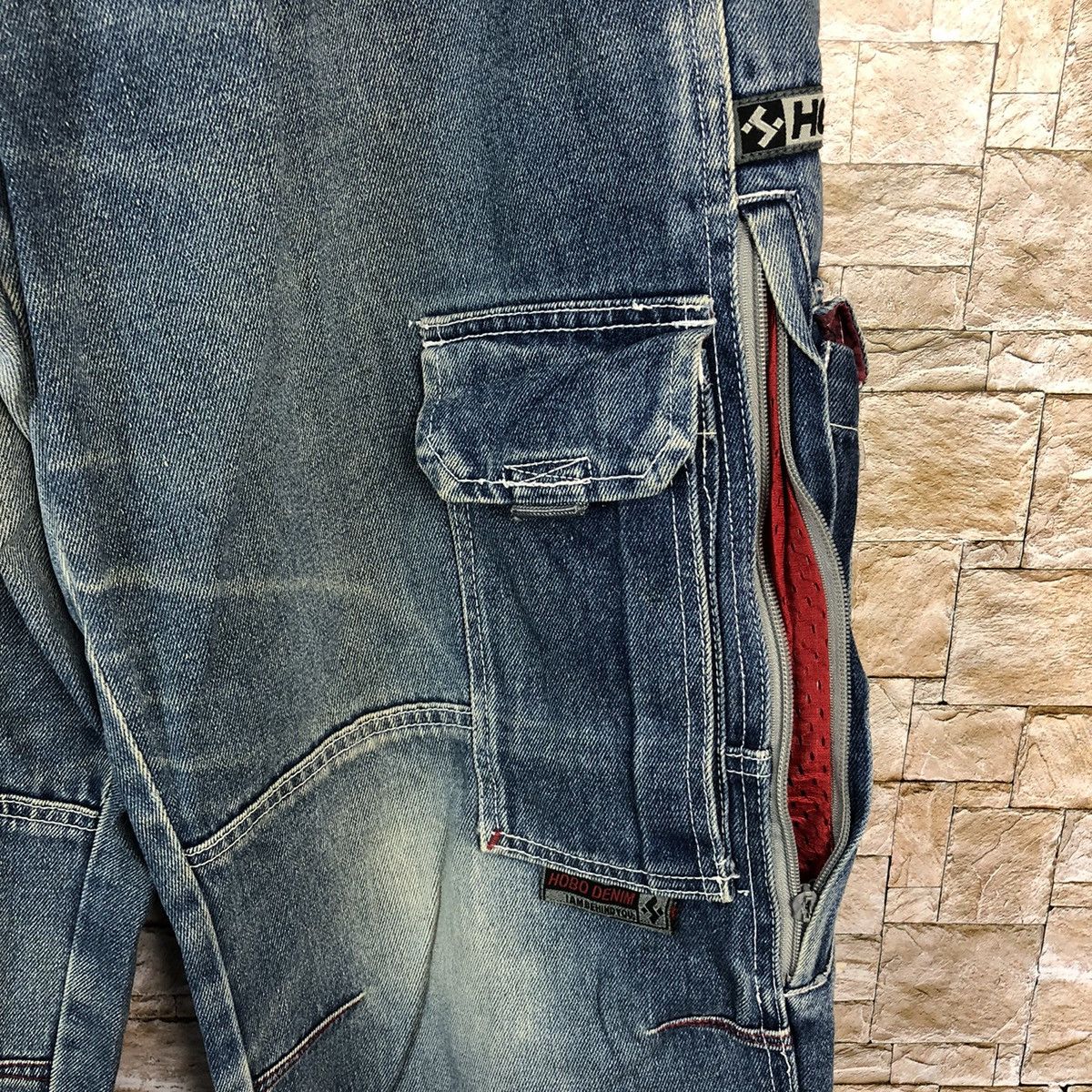 Hobo Hobo Blue Denim utility Cargo Multipocket Pants #A433 Size US 30 / EU 46 - 11 Thumbnail