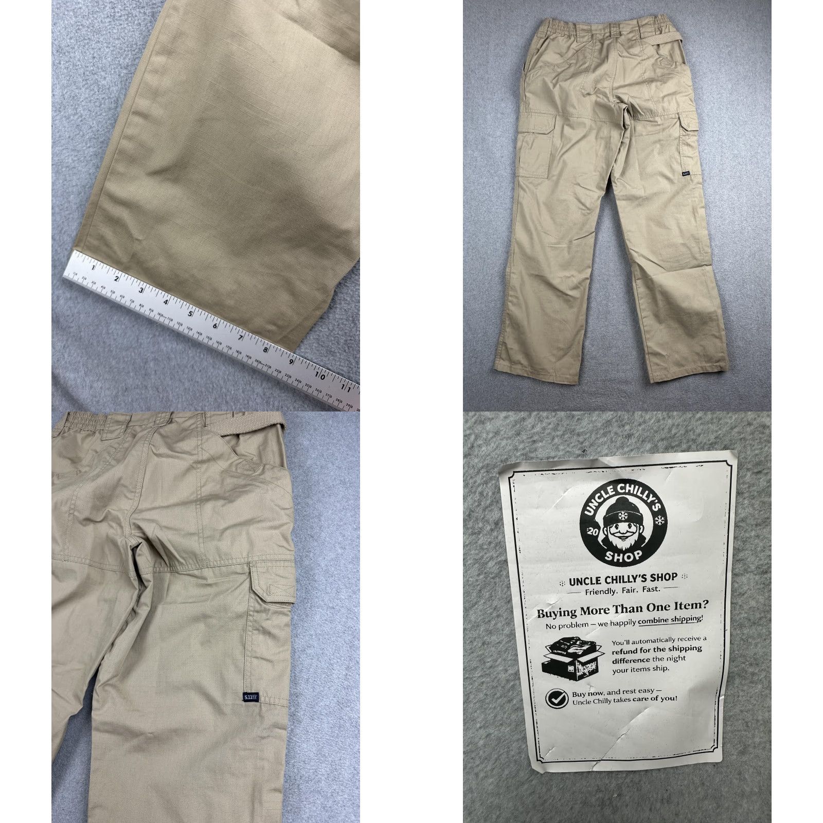 Vintage 5.11 Tactical Taclite Pro Pants Womens 10 Beige Cargo Twill Work Outdoor Utility Pants Size 32" / US 10 / IT 46 - 8 Thumbnail