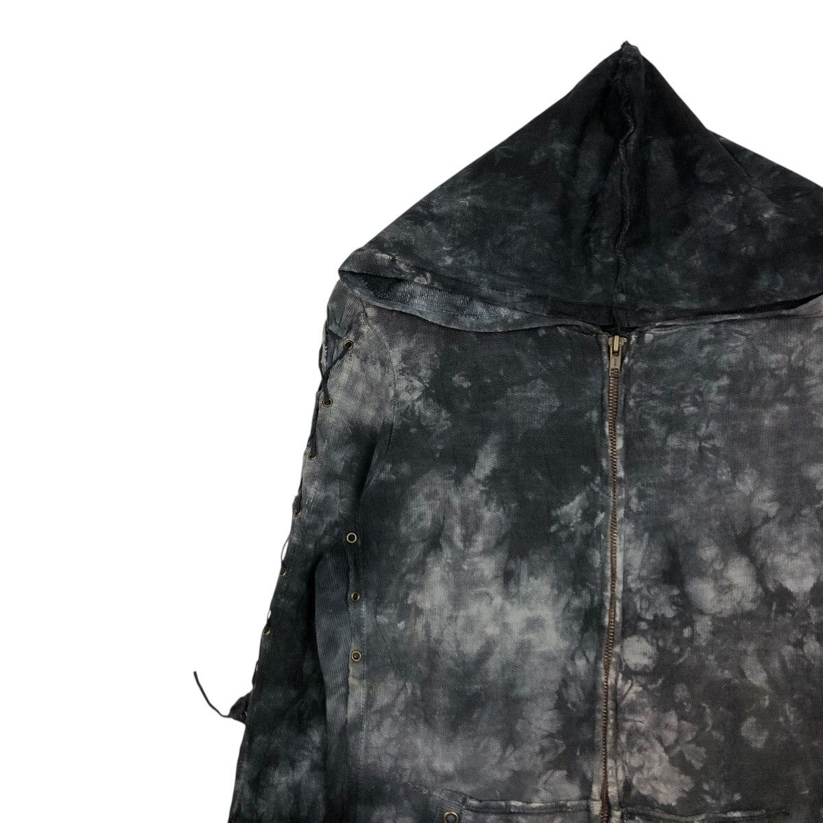 Vintage 🔥DISTRESSED PUNK BIKER ZIPPER JACKET MOON ACID WASH STYLE Size US M / EU 48-50 / 2 - 8 Thumbnail
