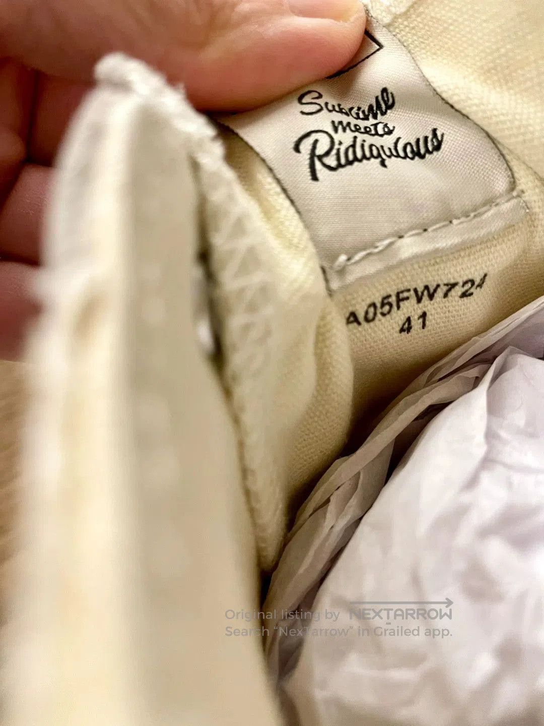 Maison MIHARA YASUHIRO Beige Low-Top Canvas Sneakers Size 8. Size US 8 / EU 41 - 7 Thumbnail