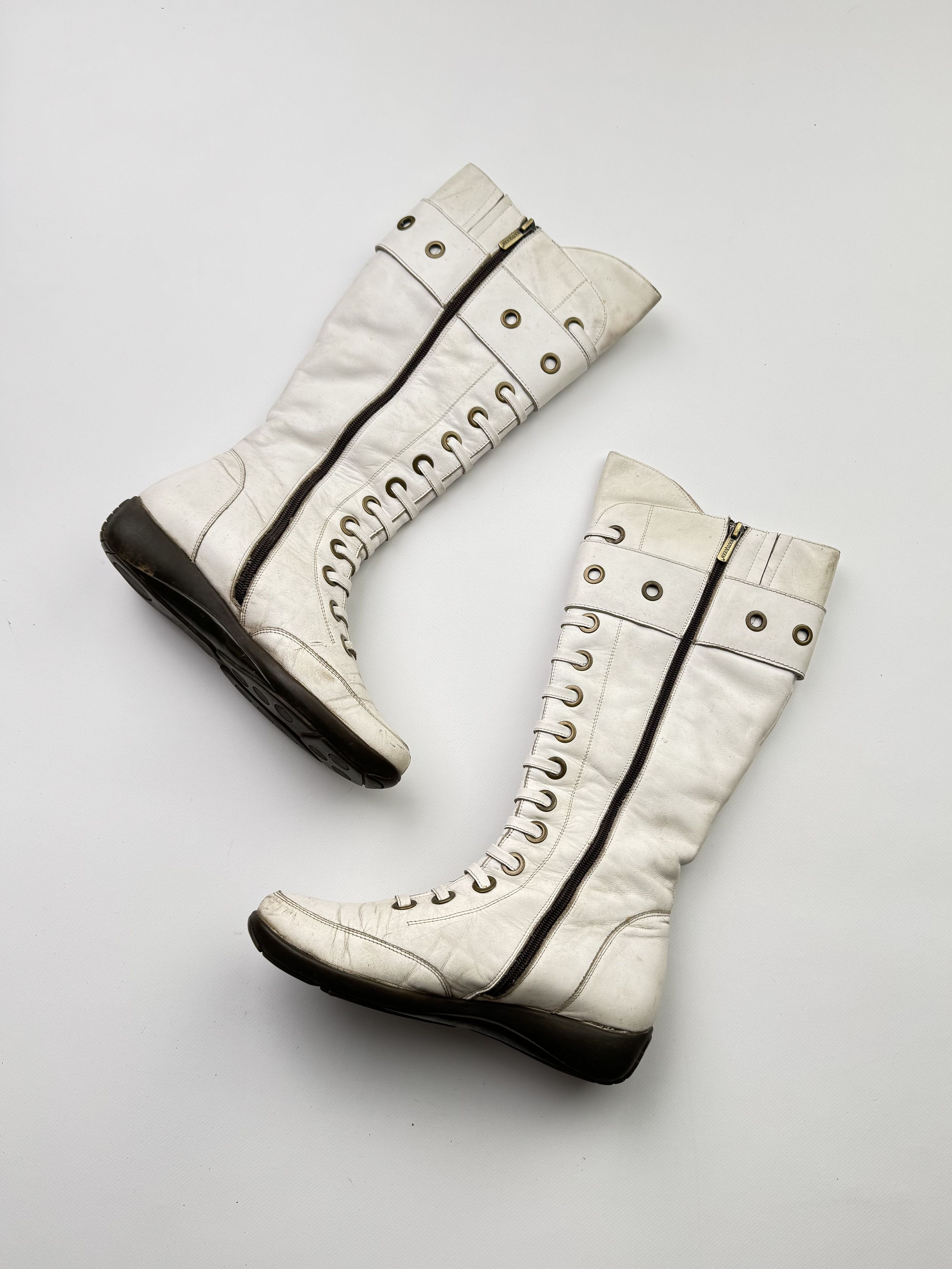 Other Vintage Leather Boots With Wide Belts B519(V526)E2 Size US 9 / IT 39 - 5 Thumbnail