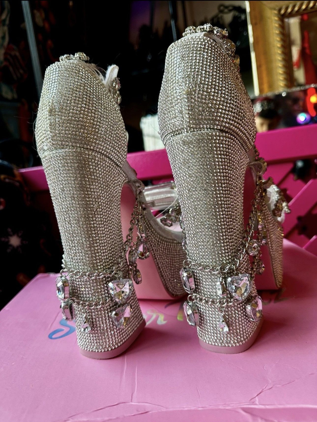 Dolls Kill Holy Revelation platform bling heels Size US 7 / IT 37 - 2 Thumbnail