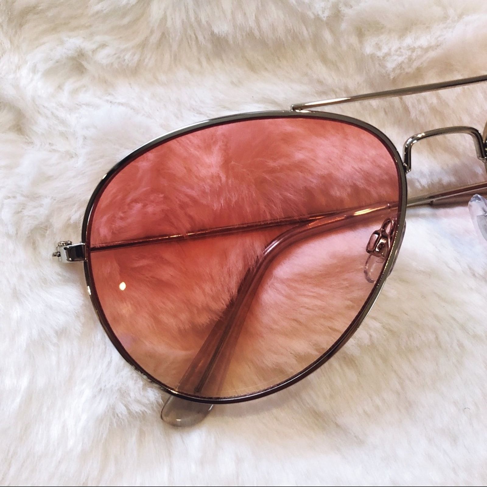 Other Rosalia Light Pink Full Rim Aviator Sunglasses Size ONE SIZE - 3 Thumbnail