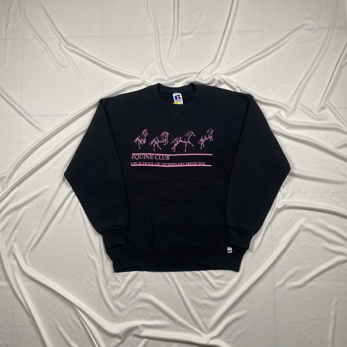 Russell Athletic Vintage 90s Russell Equine Club UW School Crewneck Size US M / EU 48-50 / 2 - 1 Thumbnail