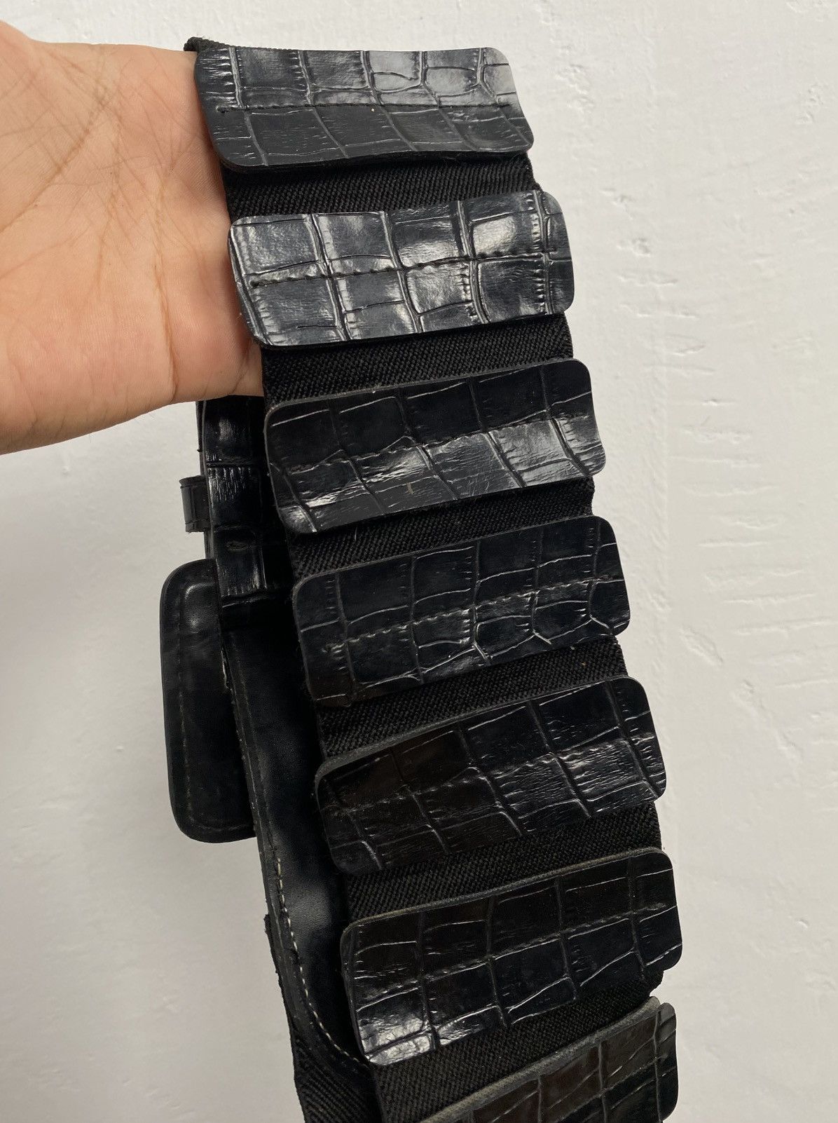 If Six Was Nine × Japanese Brand × Le Grande Bleu (L.G.B.) Black alligator belt Size ONE SIZE - 5 Thumbnail