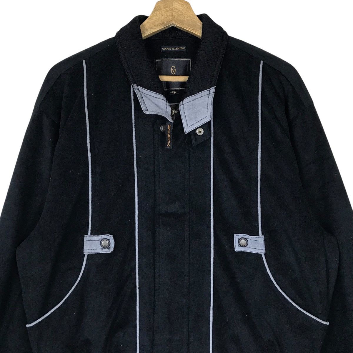 Vintage Vintage Gianni Valentino Full Zipper Jacket Size US L / EU 52-54 / 3 - 2 Thumbnail