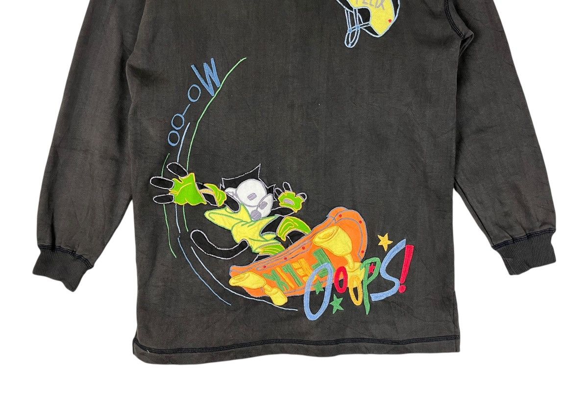 Anime × Cartoon Network × Vintage Vintage Felix The Cat Embroidery Sweatshirt Size US L / EU 52-54 / 3 - 4 Thumbnail