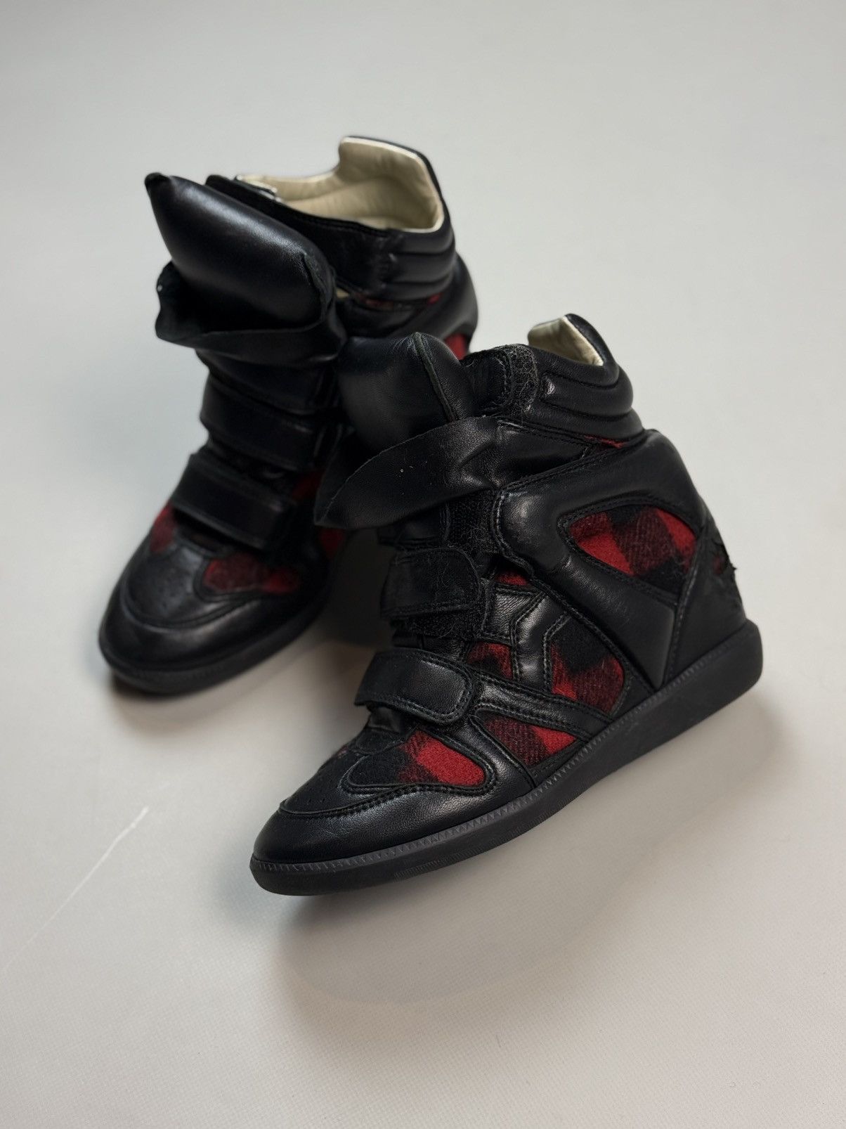 Isabel Marant Isabel Marant Beckett High Top Leather Sneakers Wedge Boots Size US 6 / IT 36 - 12 Thumbnail