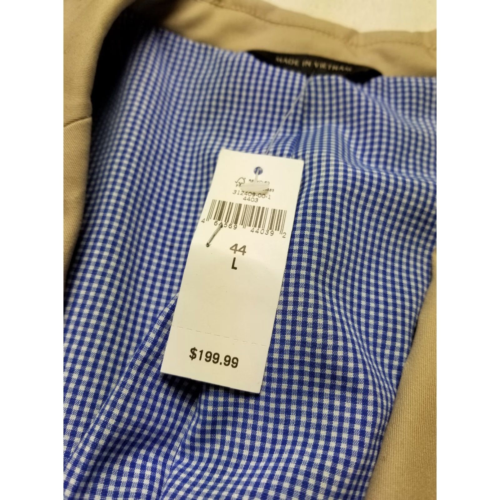 Banana Republic Banana Republic Sport Coat Khaki 44L Wool Non Iron Tailored Fit NWT Striped Long Jacket Mens Boys? Size US S / EU 44-46 / 1 - 4 Thumbnail