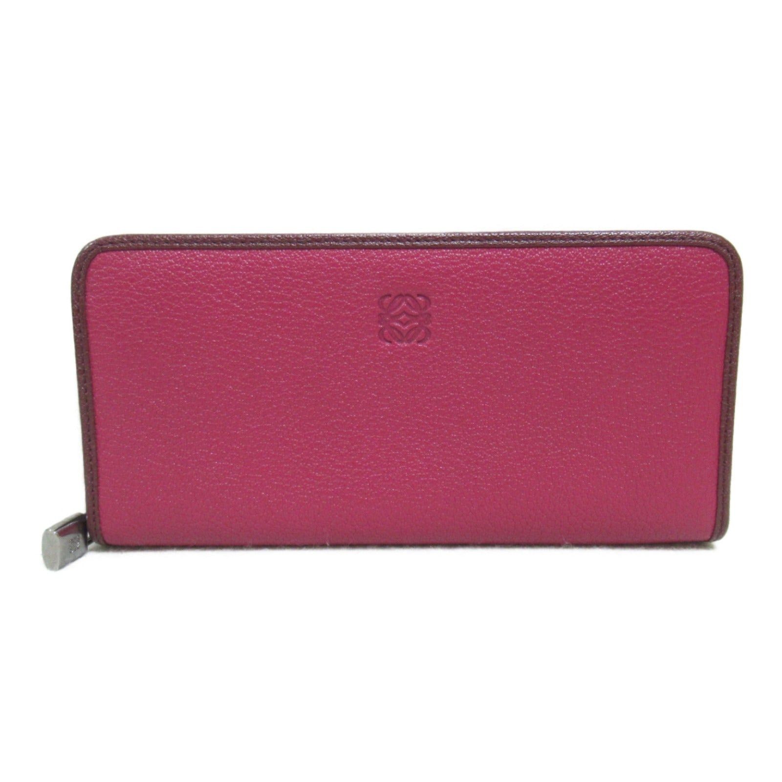 Loewe Loewe Round Long Wallet Zipper Leather Purple Size ONE SIZE - 1 Thumbnail