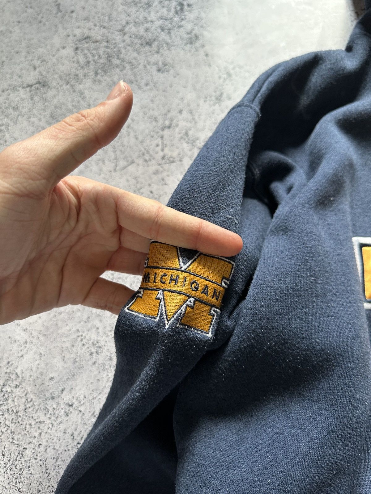 Starter × Vintage Vintage 90s Starter University Of Michigan Sweatshirt Size US L / EU 52-54 / 3 - 4 Thumbnail