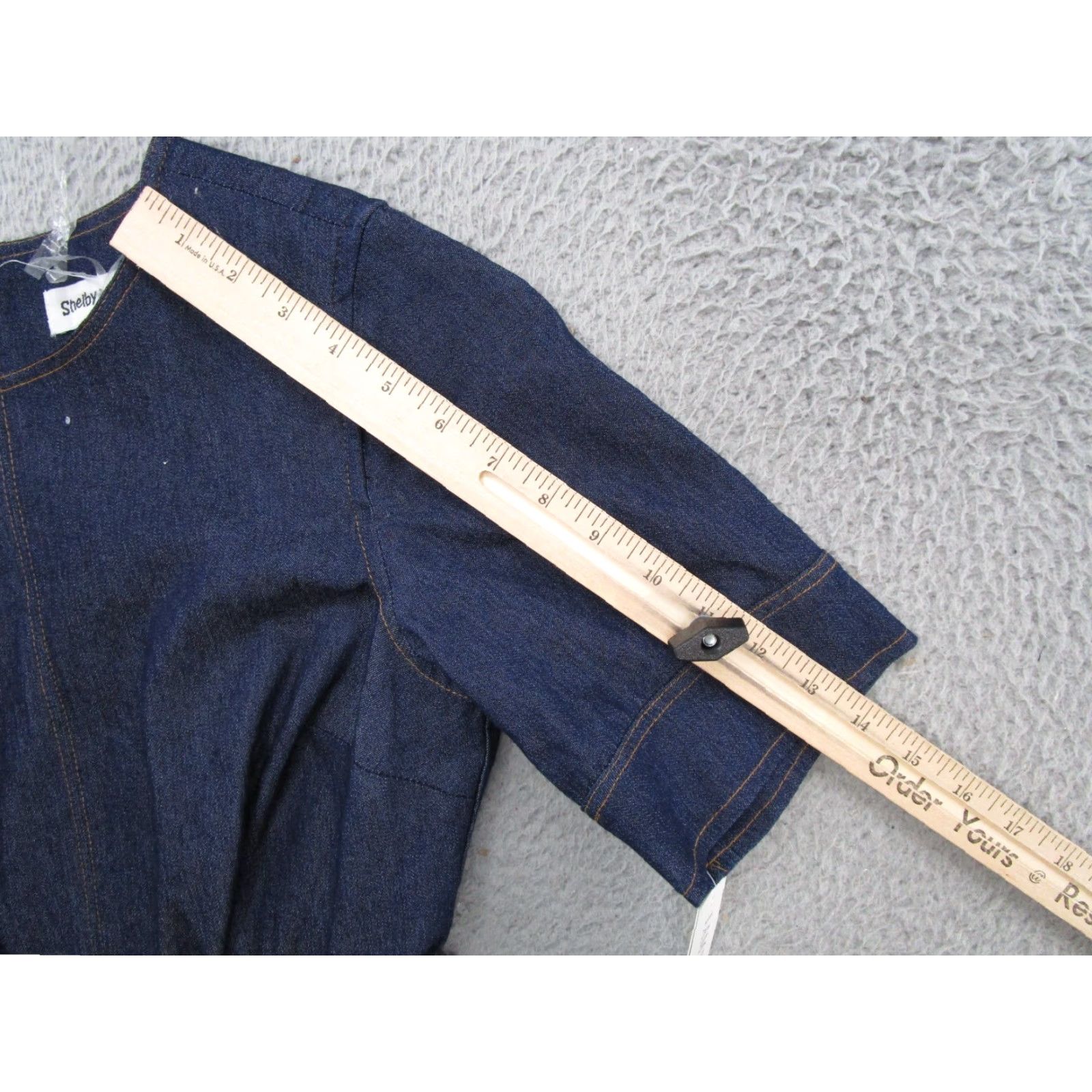 Vintage Shelby & Palmer Shirt Dress Denim Blue Size 6 Short Sleeve Collared Knee Length Womens Bagged New Size M / US 6-8 / IT 42-44 - 5 Thumbnail