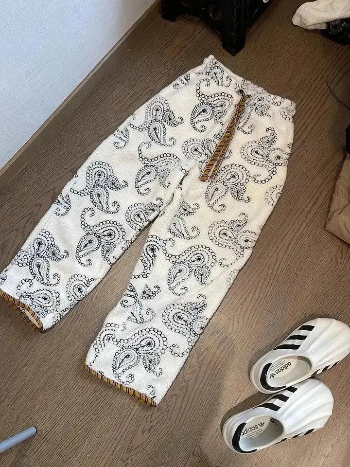 Japanese Brand Avant garde retro paisley fleece pants with tiger embroidery Size US 30 / EU 46 - 6 Thumbnail