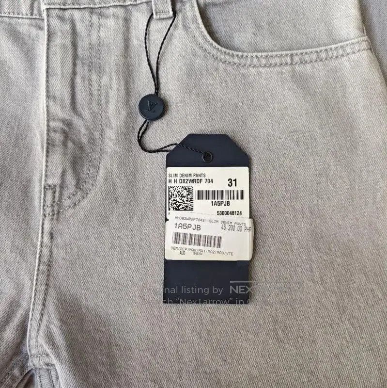 Louis Vuitton Louis Vuitton Gray Cotton Casual Pants for Men . Size US 32 / EU 48 - 6 Thumbnail