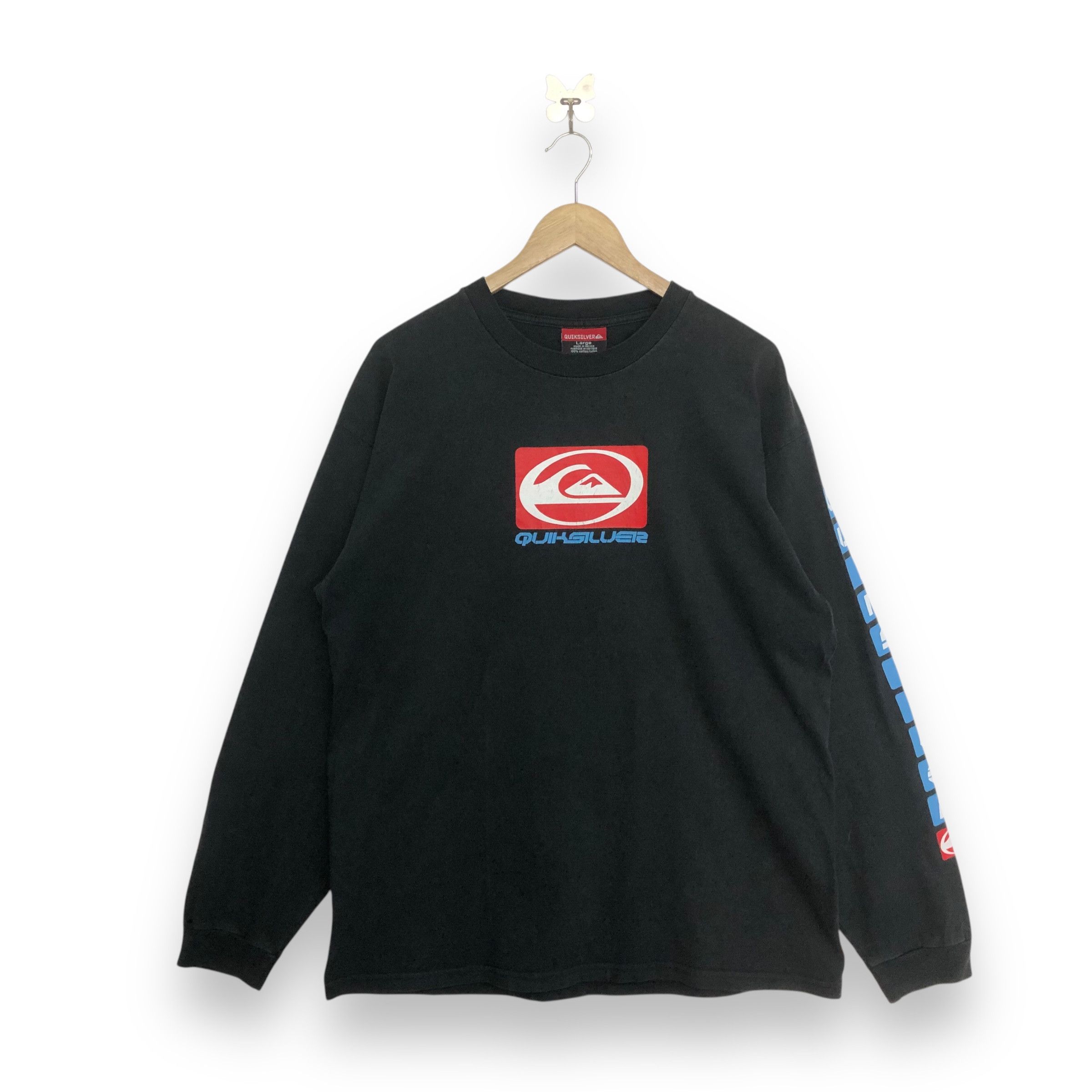 QUIKSILVER VINTGE SPELLOUT LONG SLEEVE SHIRT