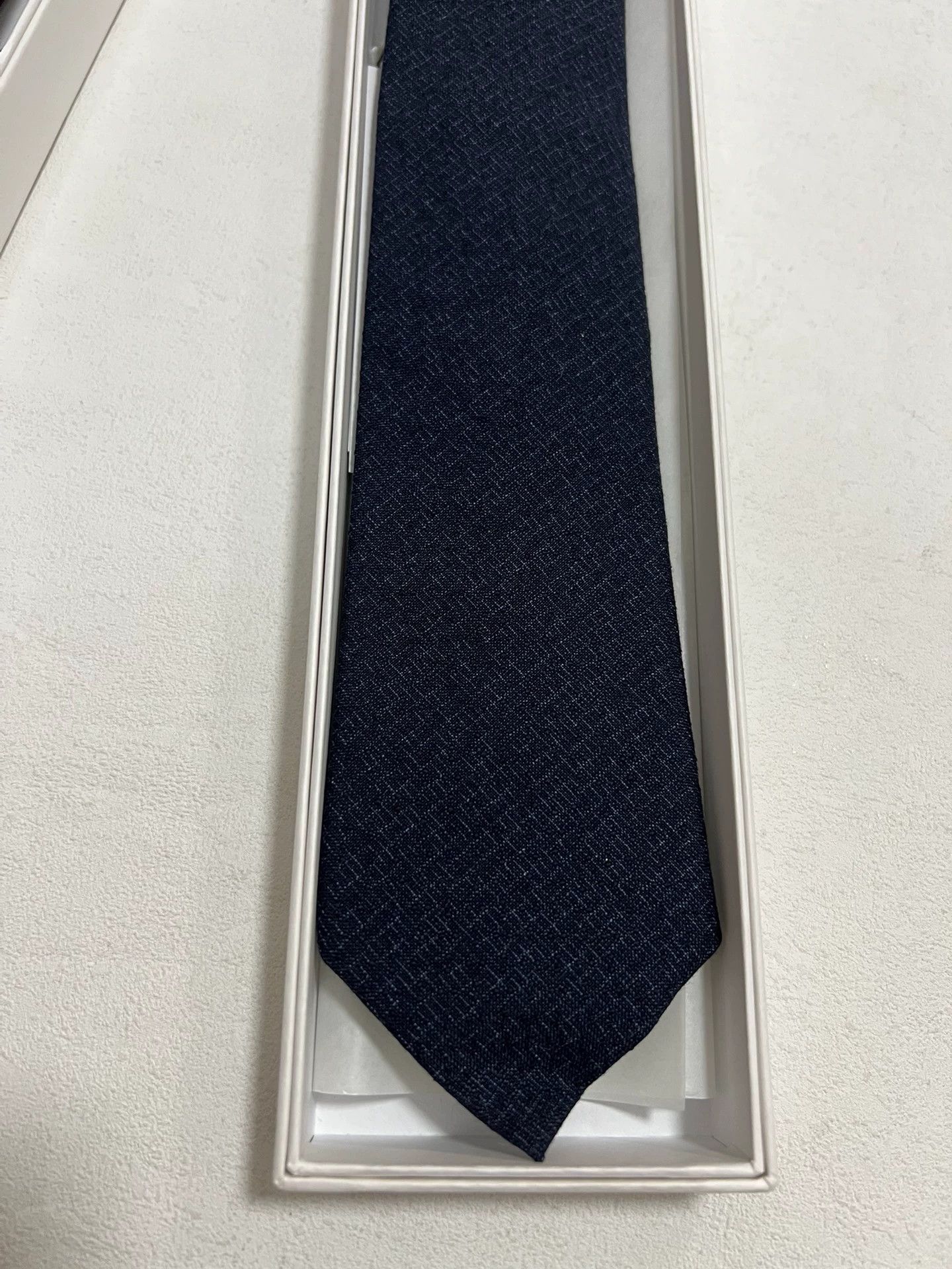 Vintage VISVIM 24SS Necktie Navy Wool/Linen/Silk Irr Cross Size ONE SIZE - 5 Thumbnail