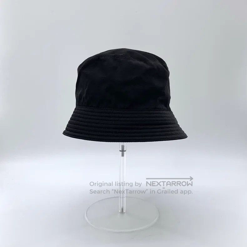 Prada Prada SizeM Black triangle nylon fisherman's hat Size ONE SIZE - 2 Thumbnail