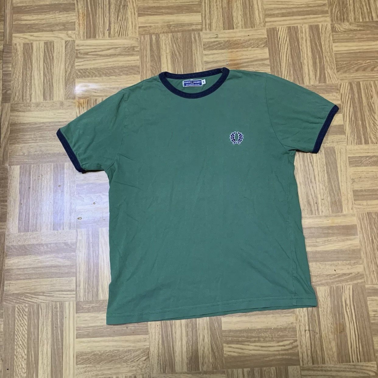 Fred Perry × Vintage 80s 90s Vintage Fred Perry T Shirt Skins Mod Casuals Green Size US S / EU 44-46 / 1 - 5 Thumbnail