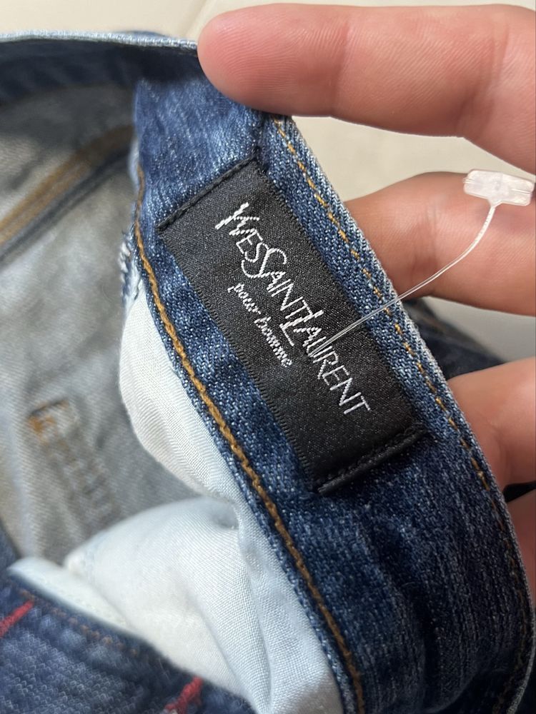 Yves Saint Laurent Vintage YSL Denim Logo Pants Size US 32 / EU 48 - 7 Thumbnail