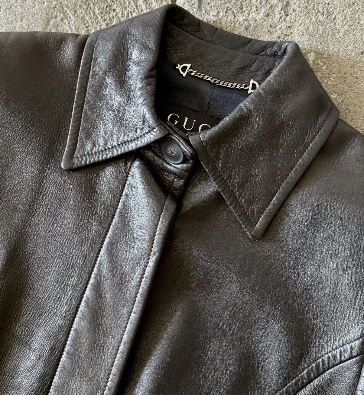 Gucci Gucci - Tom Ford - 1997 - Leather Jacket Size US XS / EU 42 / 0 - 4 Thumbnail