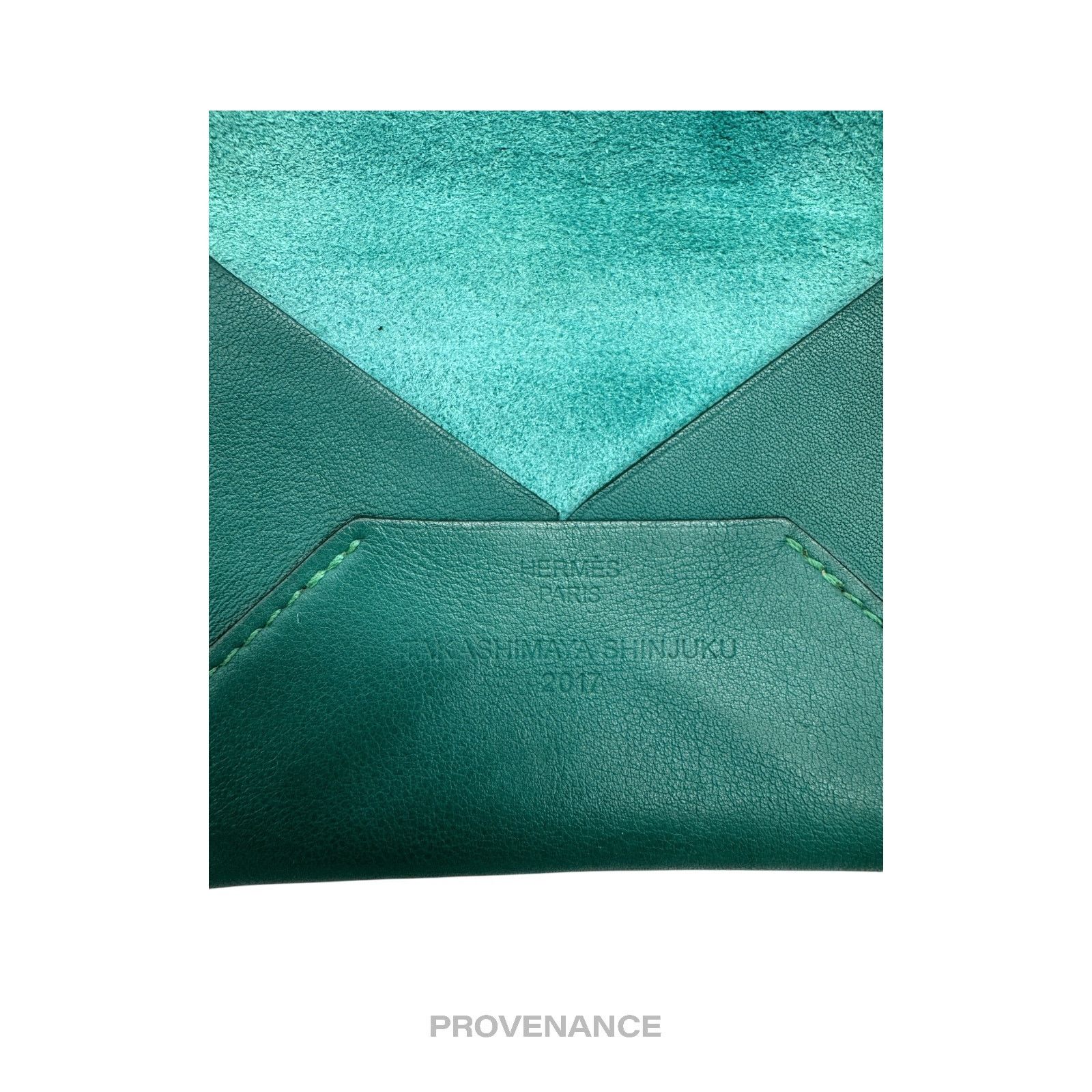 Hermes 🔴 Hermes Envelope PM Card Case - Teal Swift Leather Size ONE SIZE - 7 Thumbnail