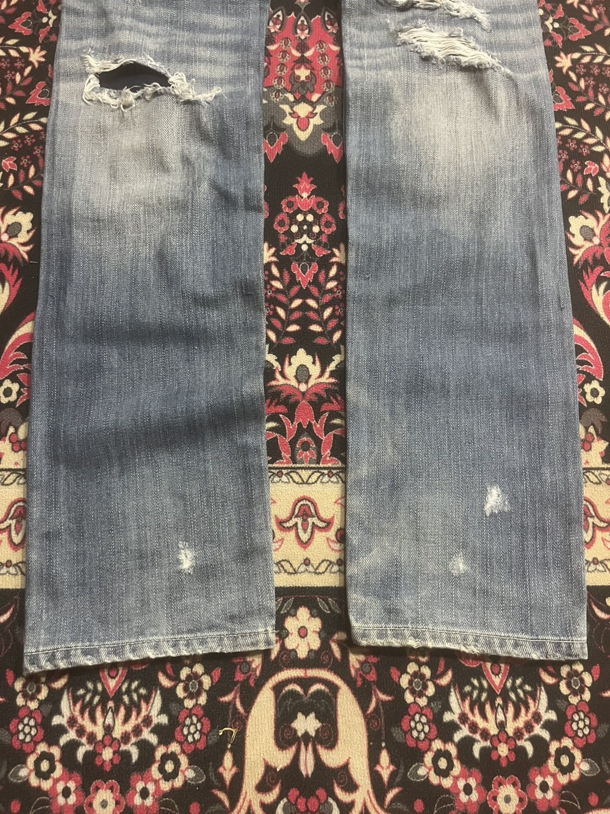 BUFFALO BOBS Japanese Brand Buffalo Bobs Trashed Ripped Skinny Fit Jeans Size US 32 / EU 48 - 9 Thumbnail