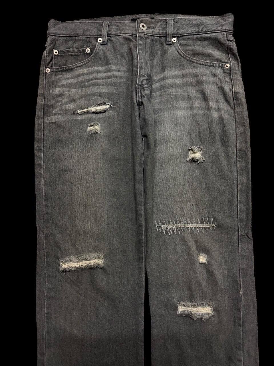 Designer SICK Men's Melrose Mudwash Grunge Distressed Ripped Jeans Size US 30 / EU 46 - 3 Thumbnail